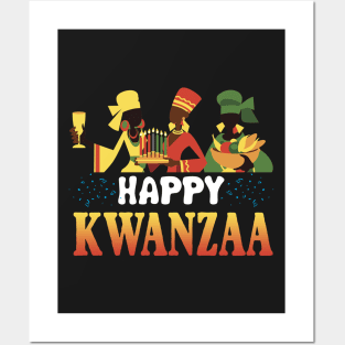 Happy Kwanzaa T-shirt African American Holiday Gif Posters and Art